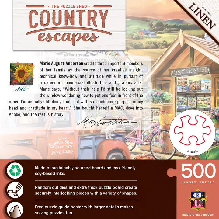 Masterpieces Country Escapes - the Puzzle Shed 500 Piece Jigsaw Puzzle.