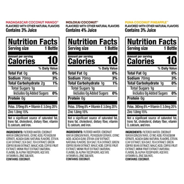 Bai Cocofusions Flavored Water Variety Pack 18 Fl. Oz., 15 Pk.