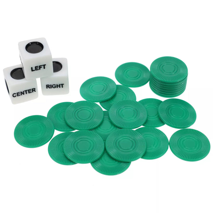 LRC - Left Right Center Dice Game in a Wooden Box