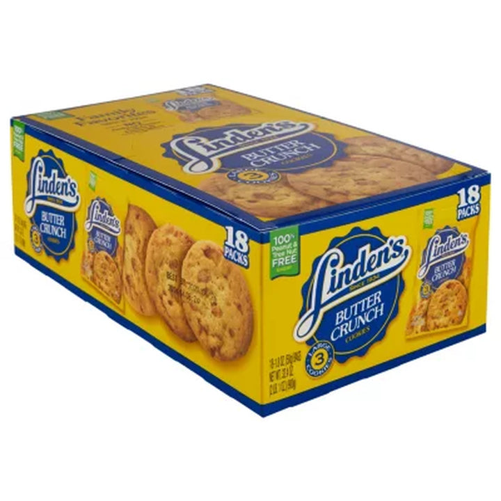 Linden'S Butter Crunch Cookies, 1.8 Oz., 18 Pk.