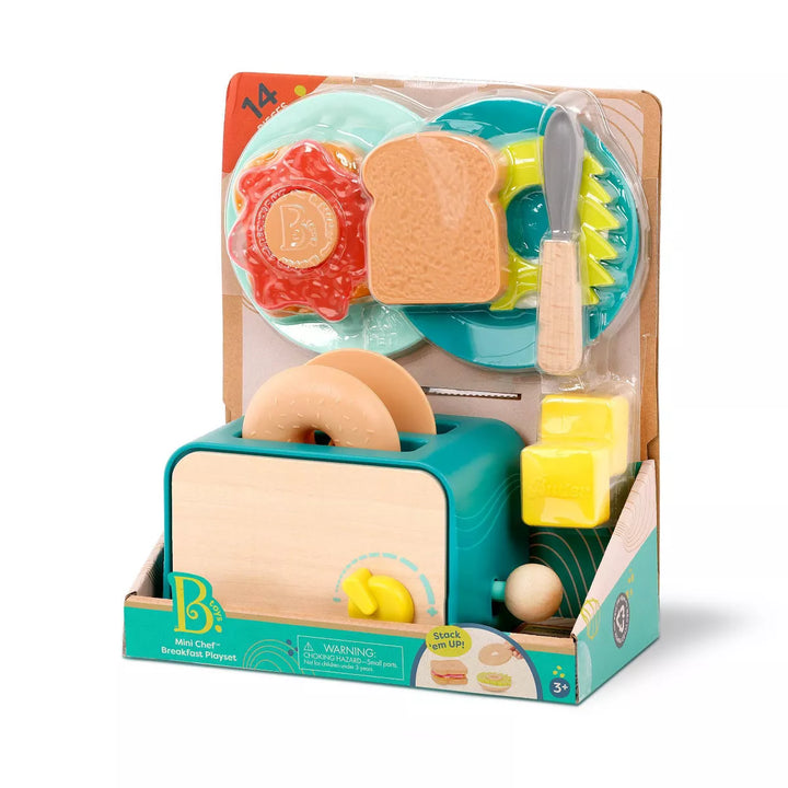 B. Toys - Play Food Set Mini Chef - Breakfast Toaster Playset