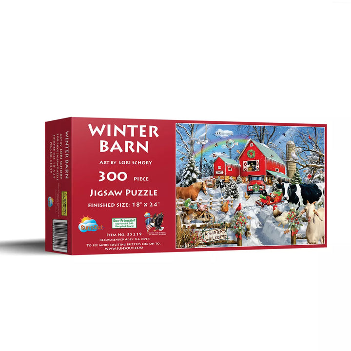 Sunsout Winter Barn 300 Pc Christmas Jigsaw Puzzle 35219