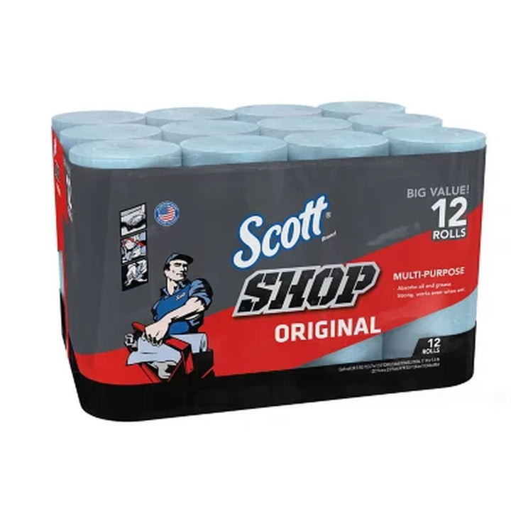 Scott Shop Towels Original 55 Sheets/Roll, 12 Rolls