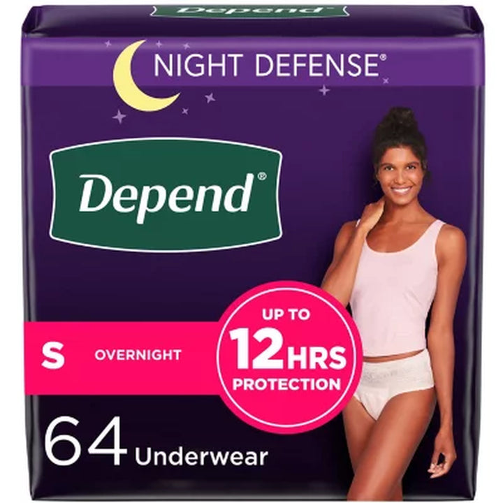 Depend Night Defense Adult Incontinence Underwear for Women - Choose Your Size