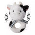 Bearington Lil' Gilly 5.5 Inch Cow Baby Rattle - Baby Wrist Rattles - Plush Rattles for Baby Cow Rattle