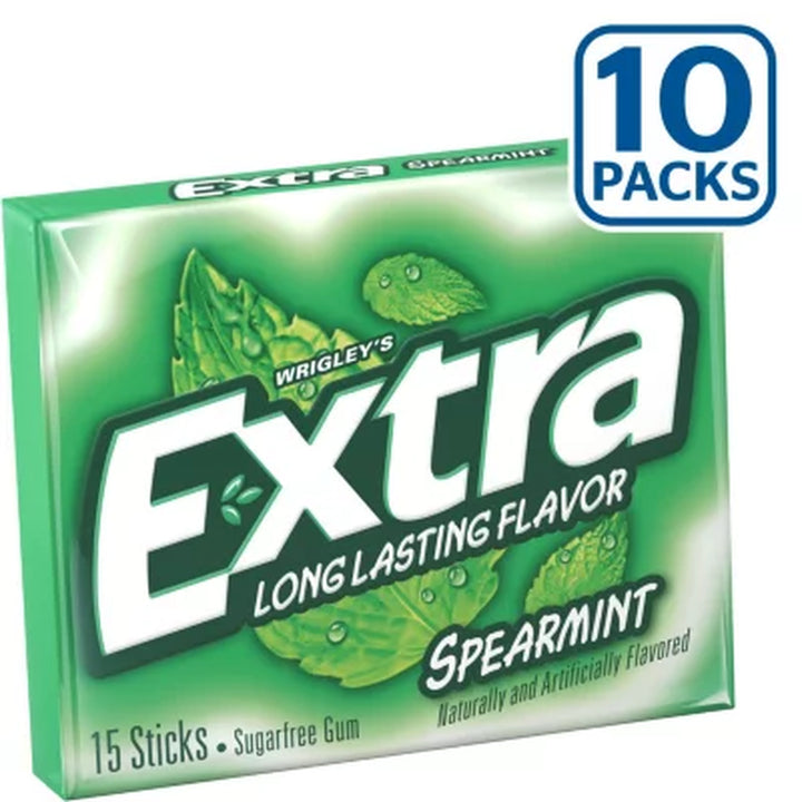 Extra Spearmint Sugar Free Chewing Gum Bulk Pack 15 Ct., 10 Pk.