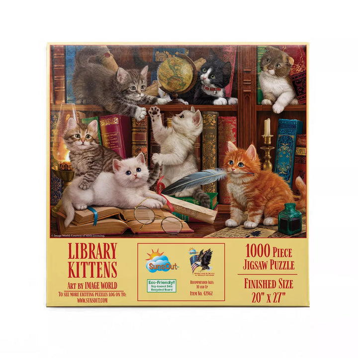 Sunsout Library Kittens 1000 Pc Jigsaw Puzzle 42962