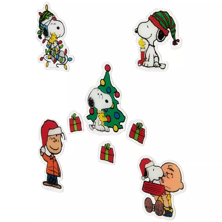 Northlight 8-Piece Peanuts Snoopy and Charlie Brown Christmas Window Clings