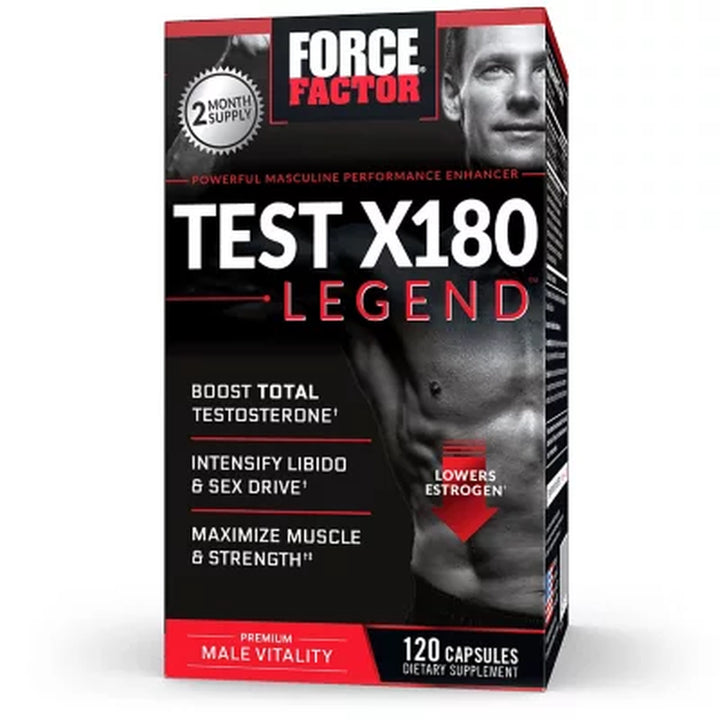 Force Factor Test X180 Legend Testosterone Booster Capsules 120 Ct.