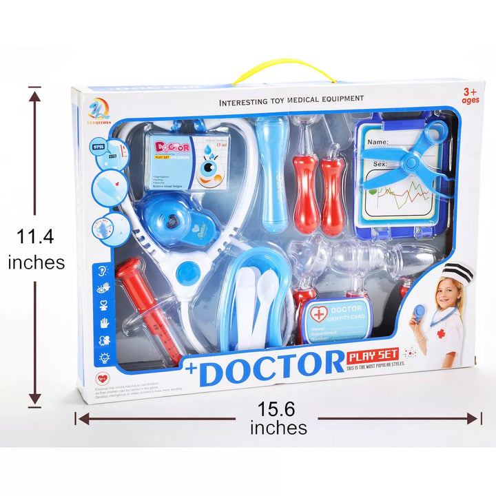 Link Worldwide Medical Doctor Hospital Kit Playset Pretend Play Toy Comes with 16 Different Medical Toy Tools