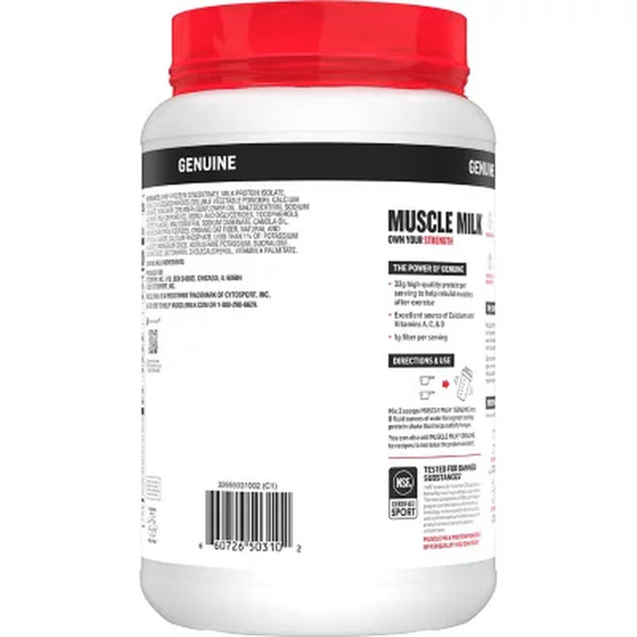 Muscle Milk Genuine 32G Whey Protein Powder, Vanilla Cream (2.47 Lbs.)