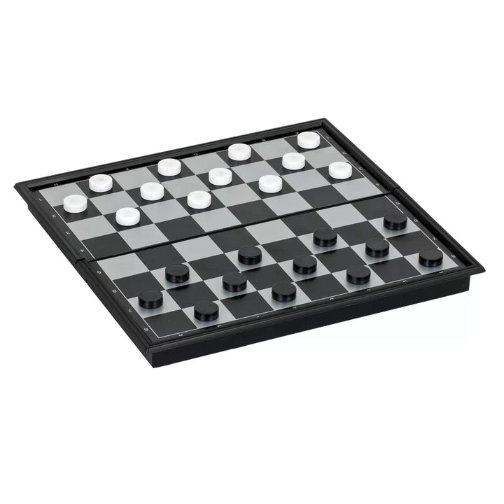 WE Games Foldable Travel Magnetic Checkers Set