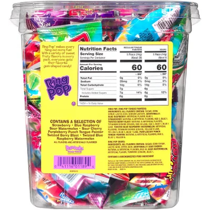 Ring Pop Variety Pack, 0.5 Oz., 44 Pk.