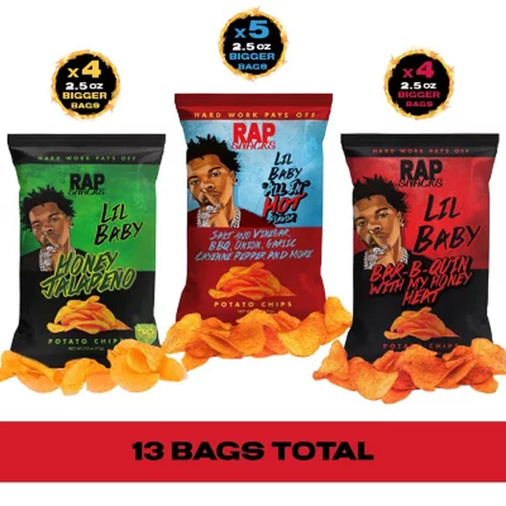 Rap Snacks Hot Variety Pack Chips, 2.5 Oz., 13 Pk.