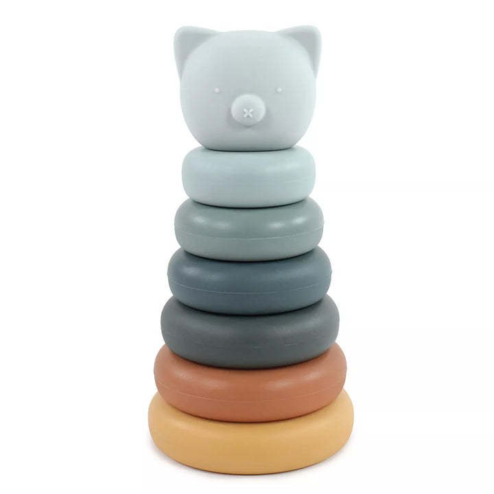 Hudson Baby Silicone Stacking Toy, Bear, One Size