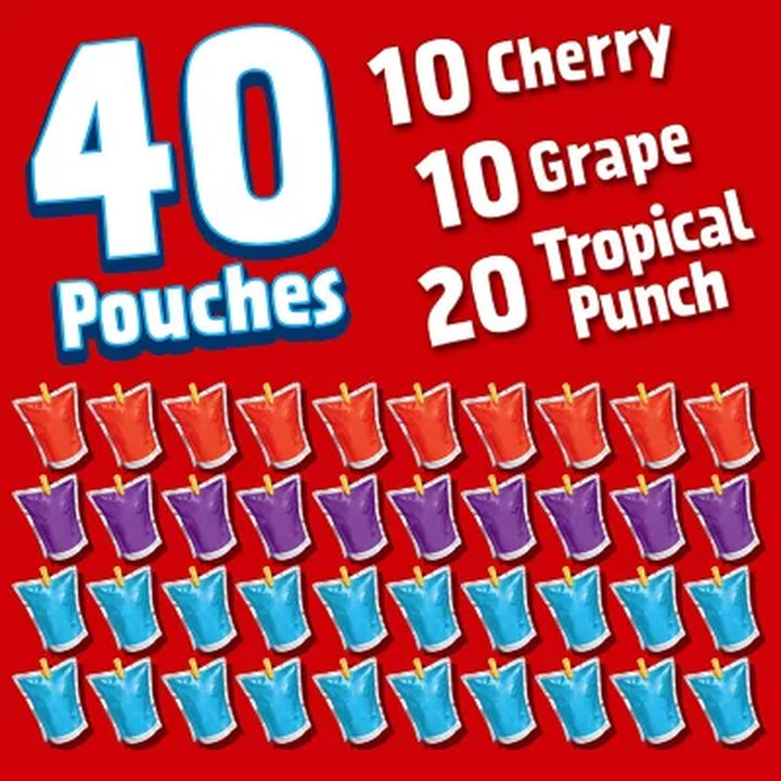 Kool-Aid Jammers Juice Pouches Variety Pack 6 Fl. Oz., 40 Pk.
