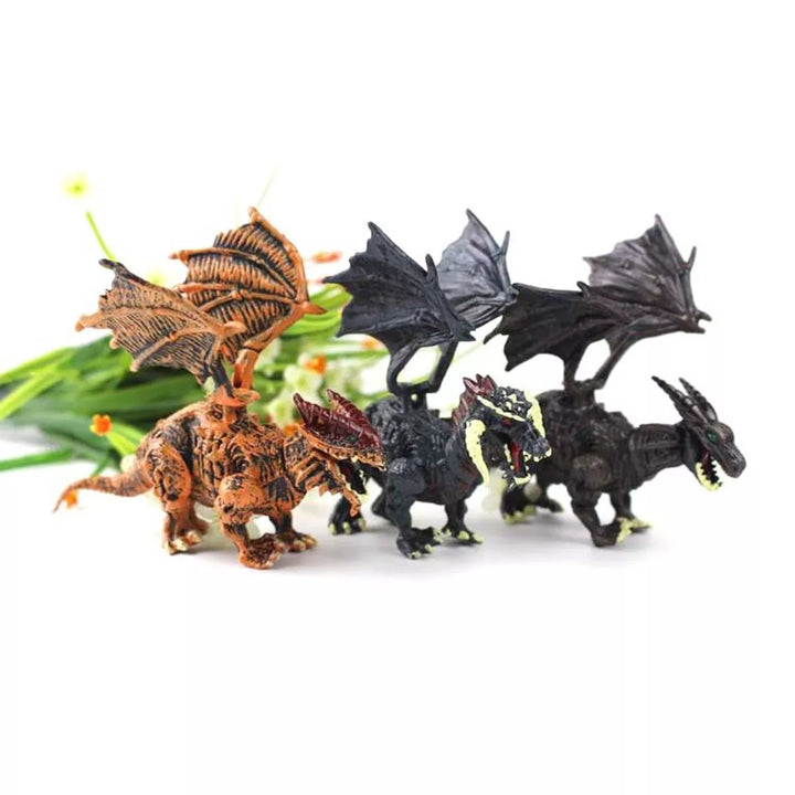 Insten Dragon 12 Pack Dragon Figurine Puzzles in Hatching Jurassic Eggs, 5 In