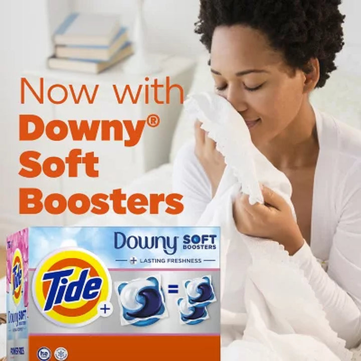 Tide Power Pods Downy Soft Boosters Laundry Detergent Pacs, April Fresh, 72 Ct.