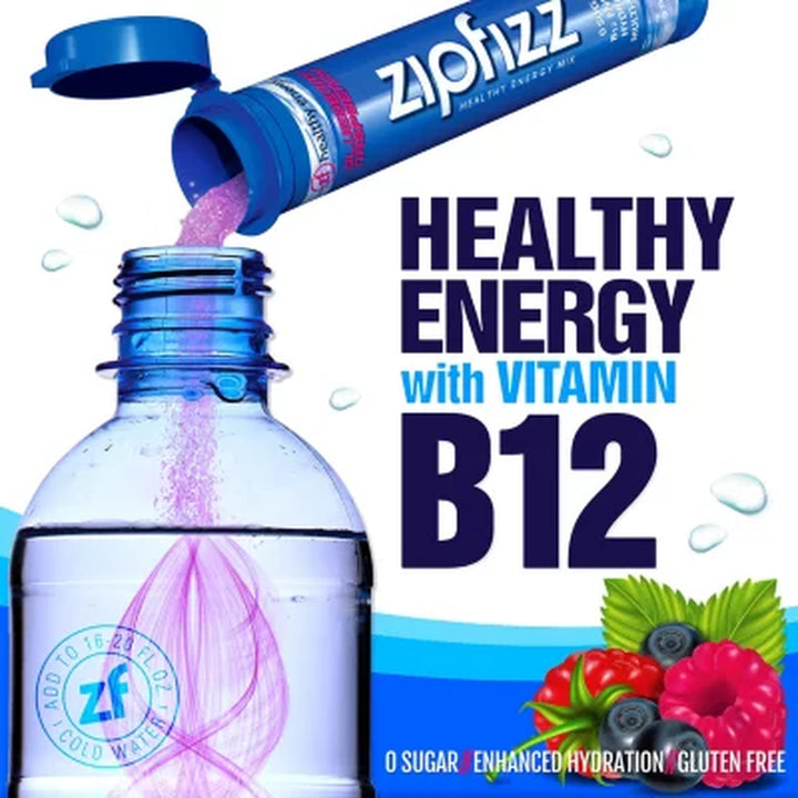 Zipfizz Energy Drink Mix, Blue Raspberry 20 Ct.