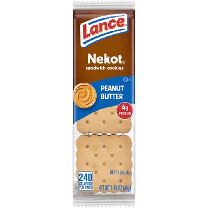 Lance Nekot Peanut Butter Sandwich Cookies, 1.75 Oz., 40 Pk.