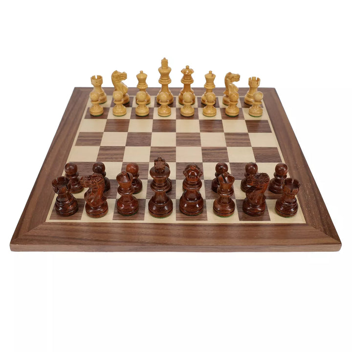 WE Games Weighted Wooden Staunton Chess Set, 11.5 In. Board, 2.5 In. King