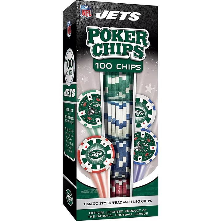 Masterpieces Inc NY Jets NFL 100-Piece Poker Chips