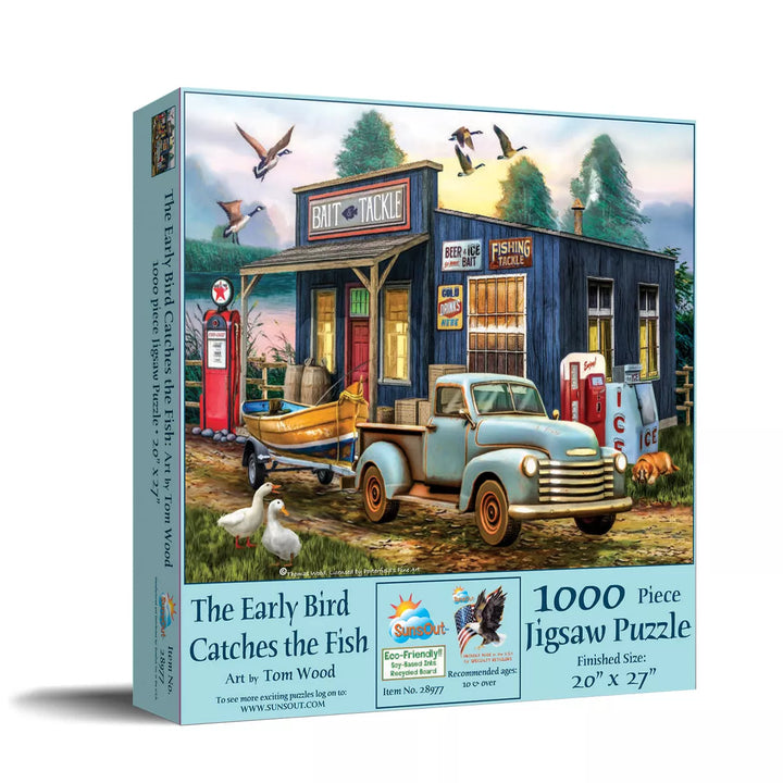 Sunsout the Early Bird Catchs the Fish 1000 Pc Jigsaw Puzzle 28977