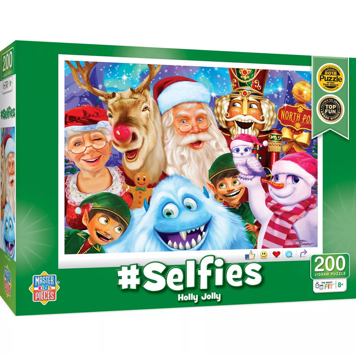 Masterpieces 100 Piece Jigsaw Puzzle - Selfies Holly Jolly - 14"X19".