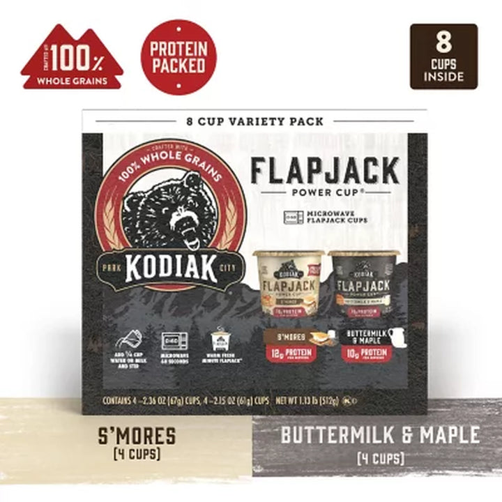 Kodiak Cakes Flapjack Power Cups, Variety Pack 8 Pk.