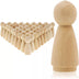 Bright Creations 50 Pack Unfinished Small Wooden Peg People for DIY Crafts, Doll Kit for Painting and Decorating (2 In)