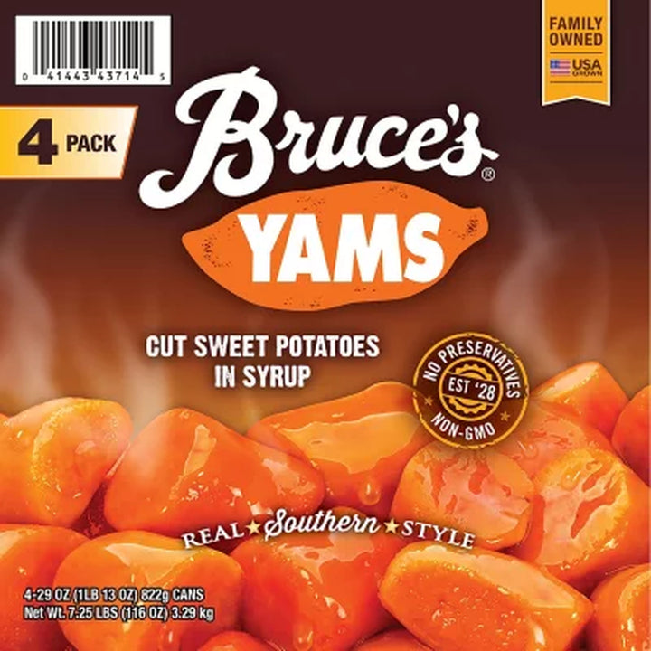 Bruce'S Cut Yams, 29 Oz., 4 Pk.