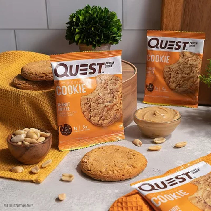 Quest Protein Cookie Double Chocolate Chip & Peanut Butter Variety Pack, 12 Ct.