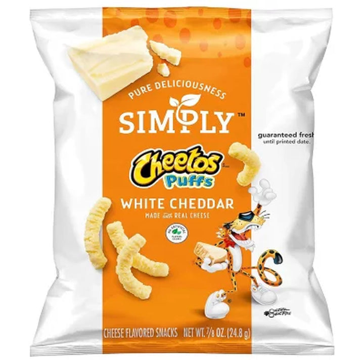 Simply Cheetos White Cheddar Puffs, 0.87 Oz., 30 Pk.