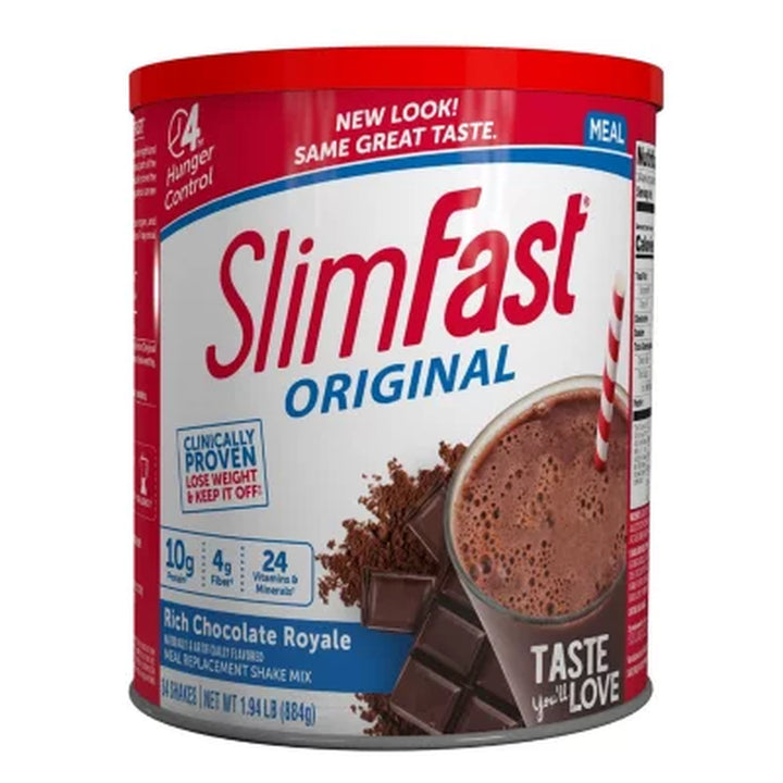 Slimfast Original 10G Protein Meal Replacement Shake Mix, Chocolate Royale 34 Servings, 31.18 Oz.