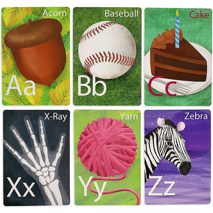 26-Count Alphabet Flash Cards for Toddlers Learn Capital Letters, Lowercase & Sight Words Educational Toys for Bulletin Board & Classroom, 6" X 8"