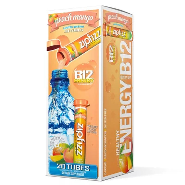 Zipfizz Energy Drink Mix, Peach Mango 20 Ct.