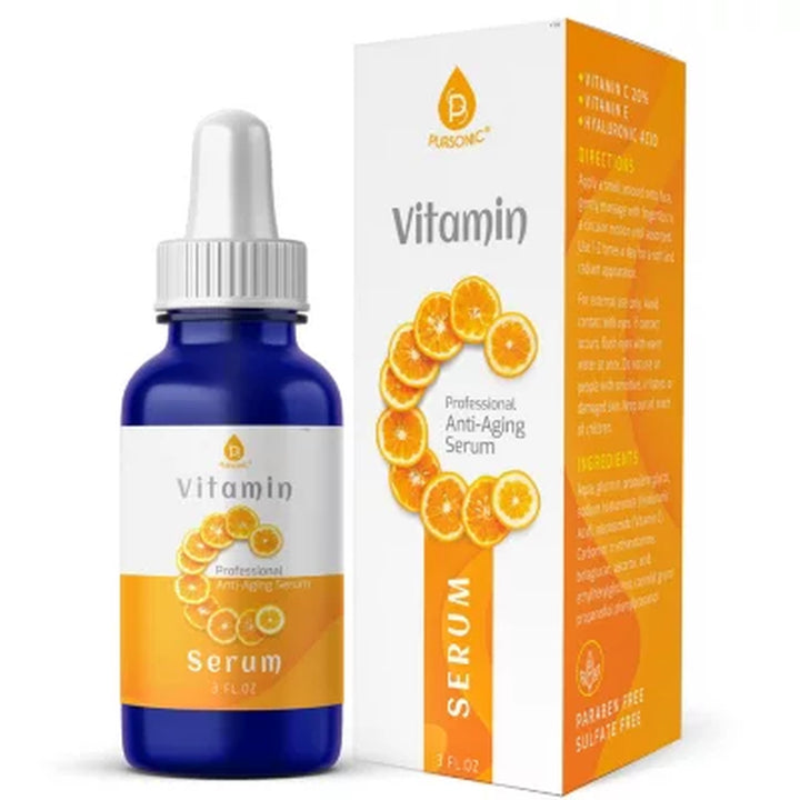 Pursonic Vitamin C Professional Anti-Aging Serum, 3 Oz.