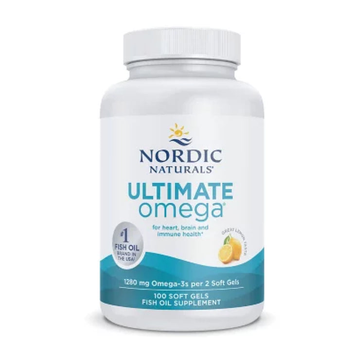 Nordic Naturals Ultimate Omega Softgels 1280 Mg Fish Oil 100 Ct.