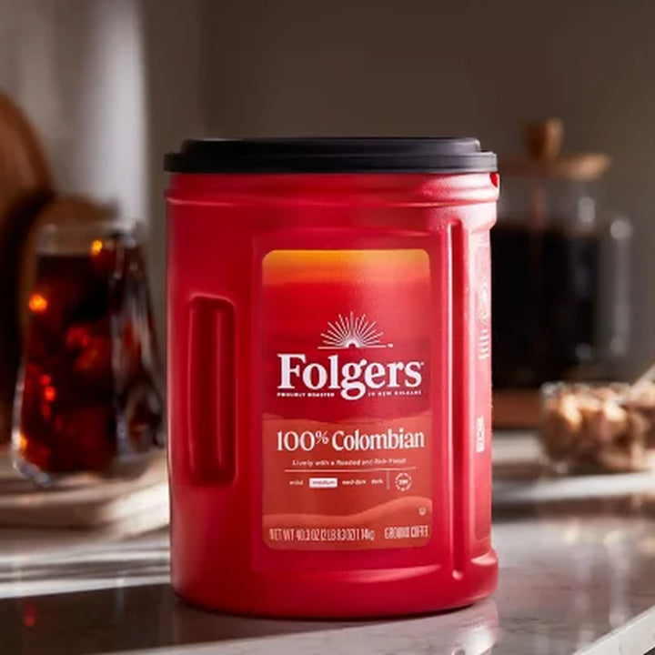 Folgers 100% Medium Roast Ground Colombian Coffee 40.3 Oz.