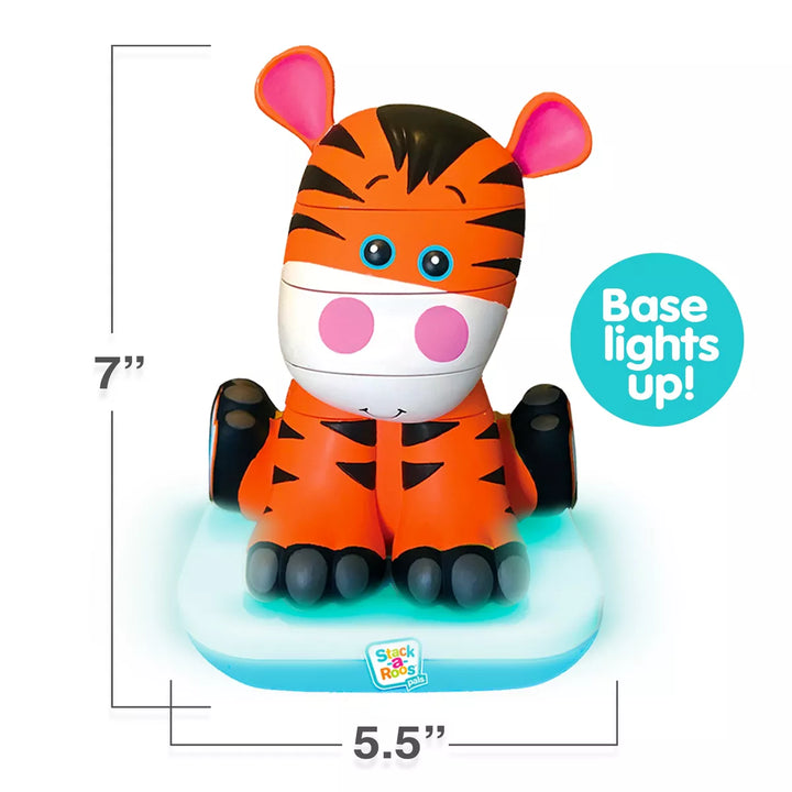 Stack-A-Roos Baby Tiger Stacking Animal STEM Toy for Toddlers