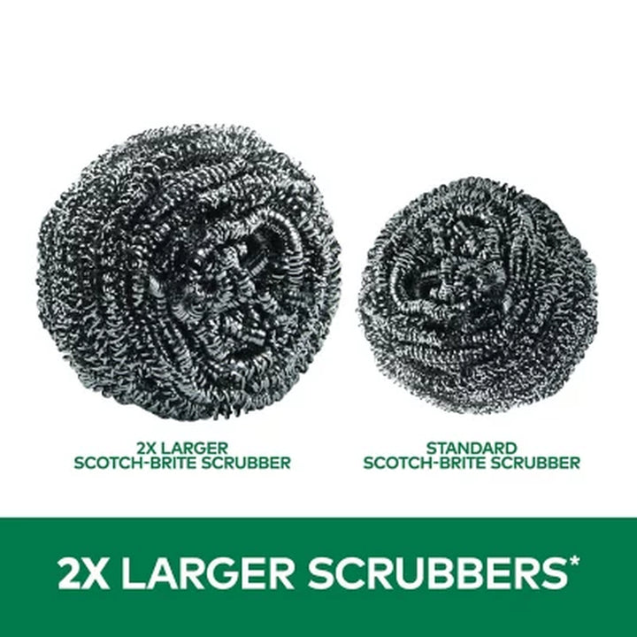 Scotch-Brite 2X Larger Stainless Steel Scrubbers Club Pack 16 Pk.