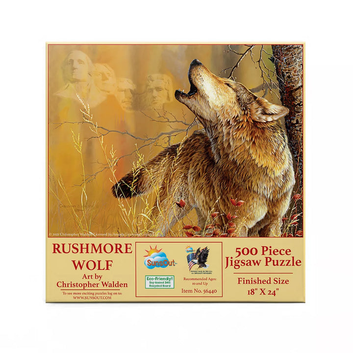 Sunsout Rushmore Wolf 500 Pc Jigsaw Puzzle 56440