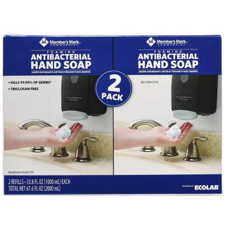 Member'S Mark Commercial Foaming Antibacterial Hand Soap Refill 33.8 Oz., 2 Pk.