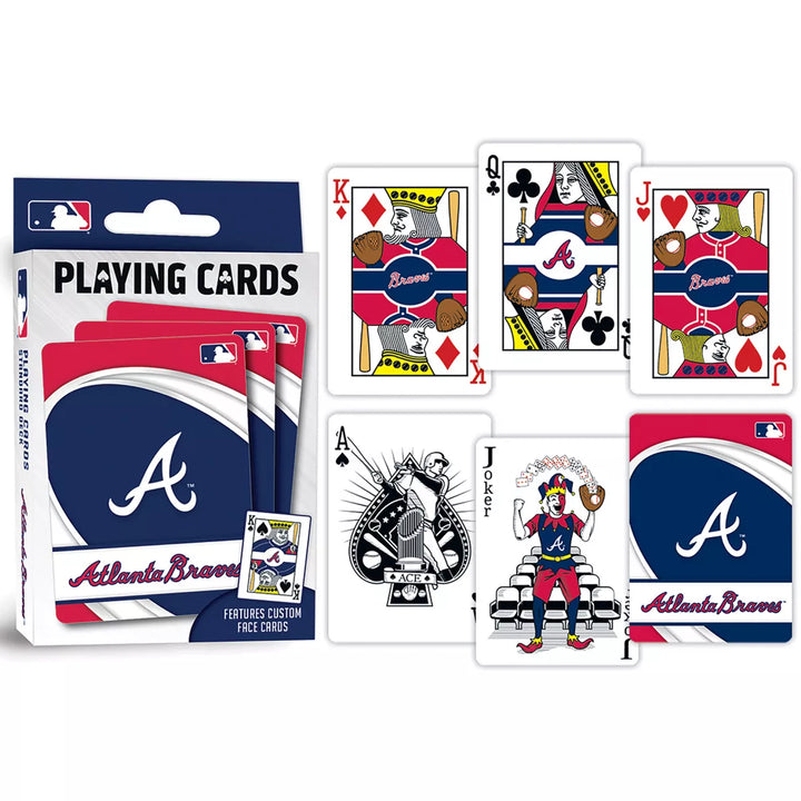 Masterpieces Officially Licensed MLB Atlanta Braves Playing Cards - 54 Card Deck for Adults.