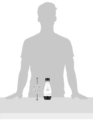 SodaStream 0.5L Slim Black Carbonating Bottles (Pack of 2) Slim Carbonating Bottles Black 1/2L Pack Of 2