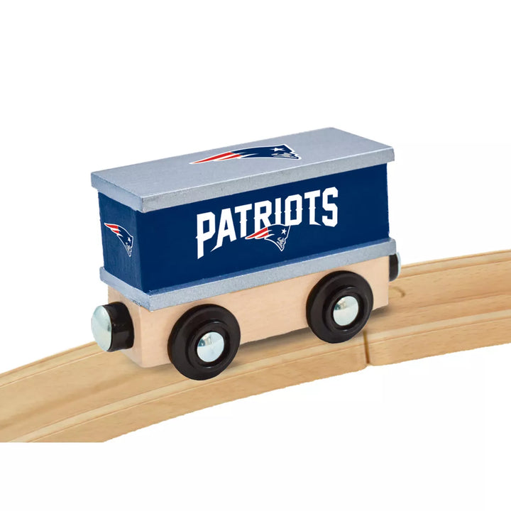 Masterpieces Wood Train Box Car - NFL New England Patriots.