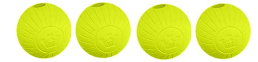 Chew King,Dog 3 Inch Supreme Rubber Balls (4-Pack)for Large Breeds Supreme Yellow Fetch Ball 3" / 4 PK