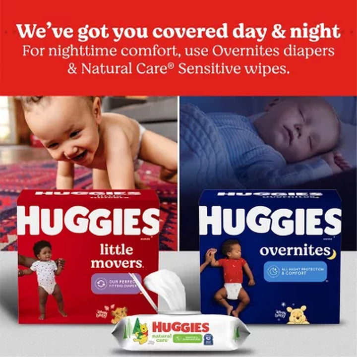 Huggies Overnites Nighttime Baby Diapers Sizes: 3-7