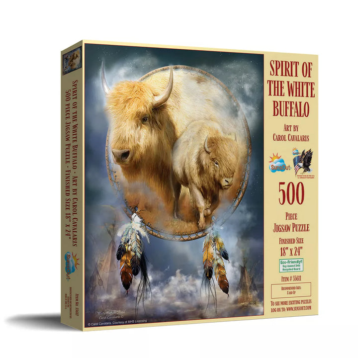 Sunsout Spirit of the White Buffalo 500 Pc Jigsaw Puzzle 55611