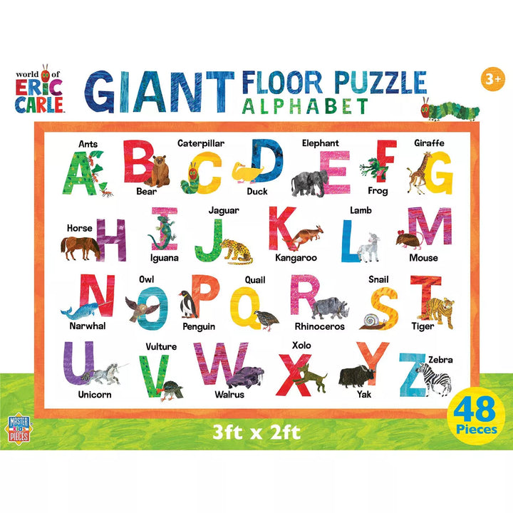 Masterpieces World of Eric Carle - Alphabet 48 Piece Floor Jigsaw Puzzle for Kids.